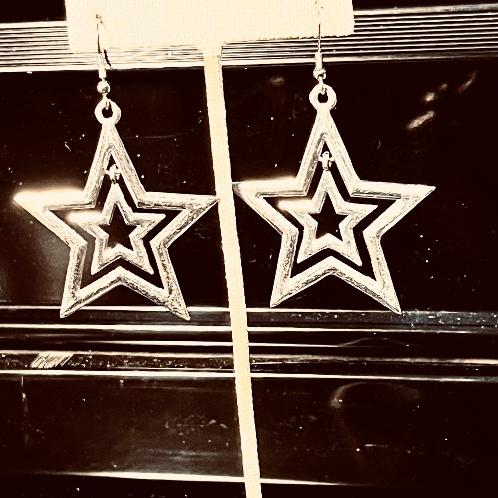Silver Star Earrings